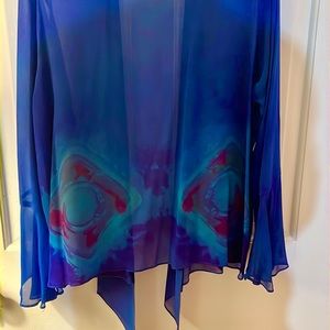 Handpainted silk jacket